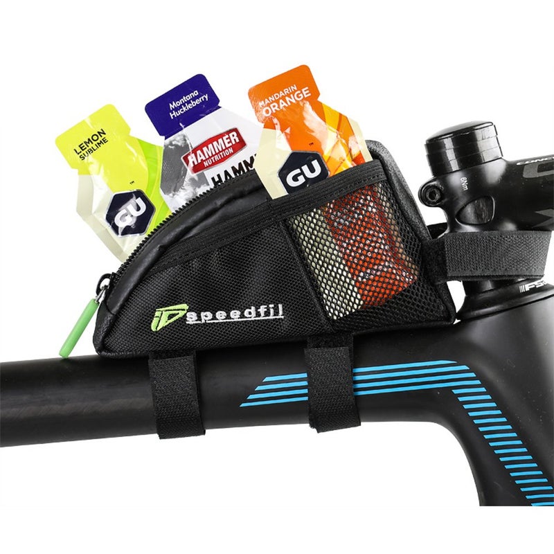 Speedfil حقيبة تخزين أنبوب الإطار العلوي للدراجة Speedfil SP1، جيوب جانبية مع خيارات براغي أو أحزمة - Image 4